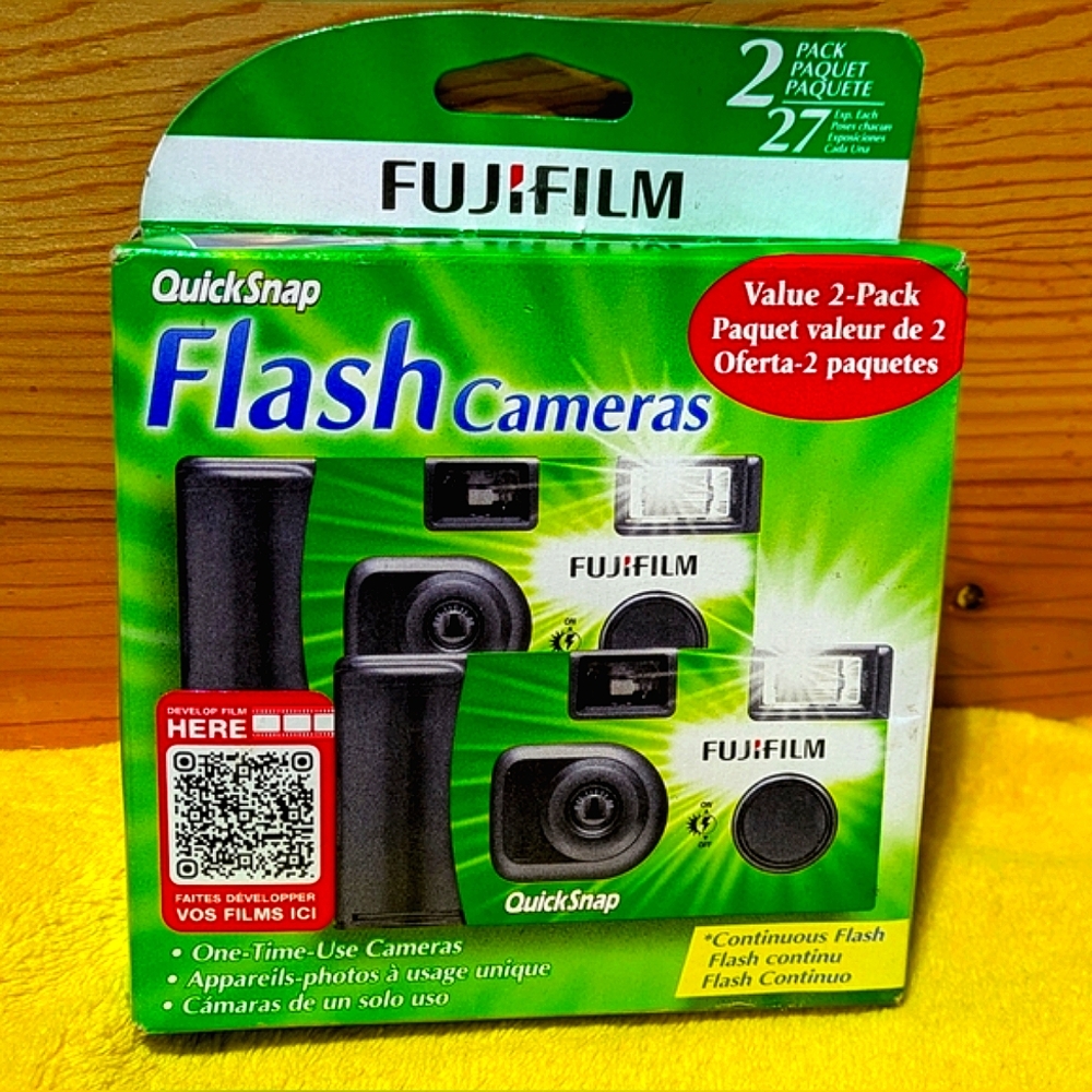 NEW Fujifilm QuickSnap Flash 400 Disposable Cameras | 2-Pack | NEW IN BOX